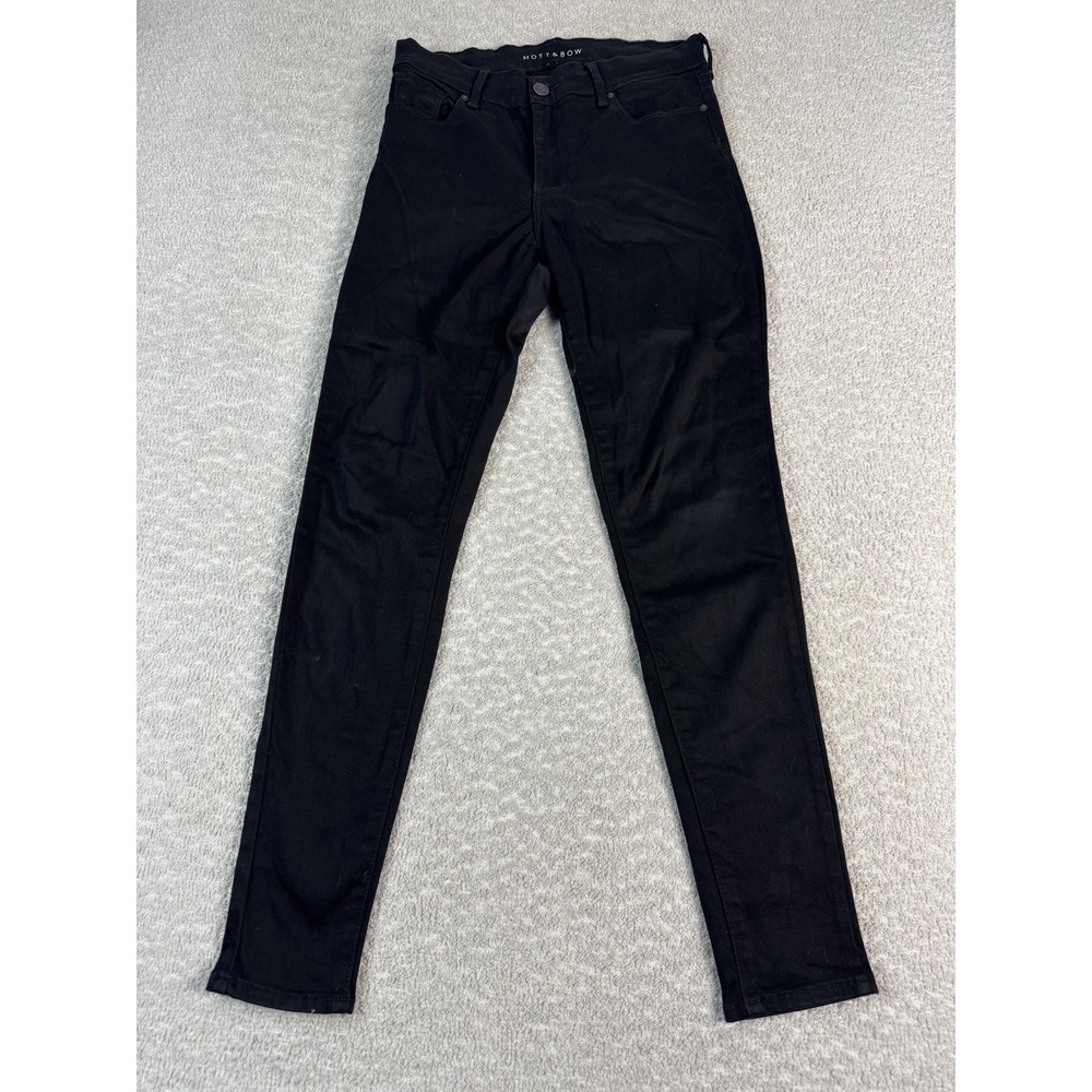 Mott & Bow Jeans Womens 26x28 Black High Rise Skinny Stretch Denim Tencel Ankle